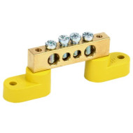 Шина IEK ШНИ нулевая ШНИ-8х12-4-У2-Ж на двух угловых изоляторах