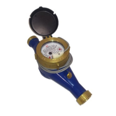 Счетчик холодной воды Водомер МВСХд-32 класс С (12л/имп), многоструйный, крыльчатый, Ду32 мм, резьба, корпус-латунь, IP54