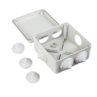 Коробка распаячная IEK КМ41233 для открытой проводки 100х100х50 мм IP44 (RAL7035, 6 гермовводов)