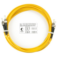 Оптический патч-корд duplex ST-ST 9/125 SM Cabeus FOP(d)-9-ST-ST-25m 25 метров желтый