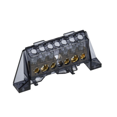 Шина IEK TEKFOR N "ноль" в комбинированном DIN-изоляторе "Стойка" 8х12-(3+3)-Ч