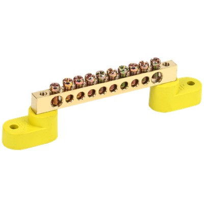 Шина IEK ШНИ нулевая ШНИ-6х9-10-У2-Ж на 2х угл. изол.