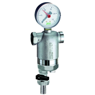 Фильтр FAR 300 мкм с магнитной вставкой с манометром Max: 95 °C 25 бар 1/2" ВР