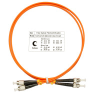 Оптический патч-корд FC-ST Cabeus FOP-62-FC-ST-1m 62,5/125 (ОМ1) 1 метр