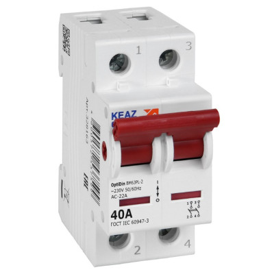 Выключатель нагрузки модульный КЭАЗ OptiDin BM63PL-240-УХЛ3