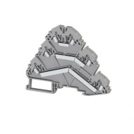 Клеммник Klemsan пружинный 3-х ярусный 2,5мм.кв. серый YBK 2,5-3 F