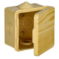 Коробка распаячная КМ для открытой проводки с откидной крышкой 65х65х50мм IP54 4 гермоввода сосна IEK