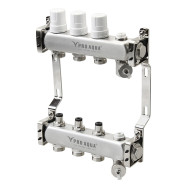 Блок коллекторный с регулировочными клапанами 10 выходов ProAqua, 580 мм, 1 x 3/4