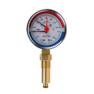 Термоманометр ЭКОМЕРА 120С 1,0МПа Дк80 G1/4"радиальный в/к перех G1/2" L=40мм