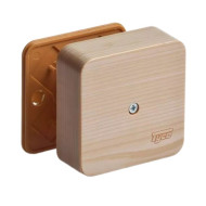 Коробка универсальная для кабель-каналов Ruvinil 80х80х25 сосна (светл. основа) IP40