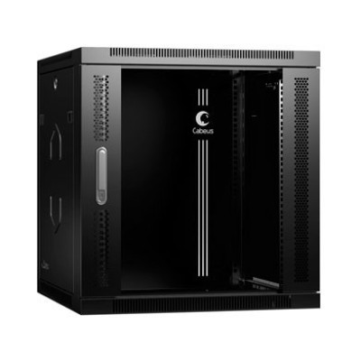 Шкаф телекоммуникационный настенный 19" 12U Cabeus SH-05F-12U60/60-R-BK