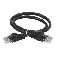 Коммутационный шнур ITK кат. 5Е UTP LSZH 0,5м черный