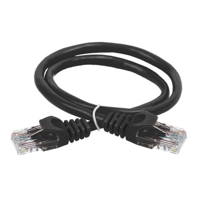 Коммутационный шнур ITK кат. 5Е UTP LSZH 0,5м черный