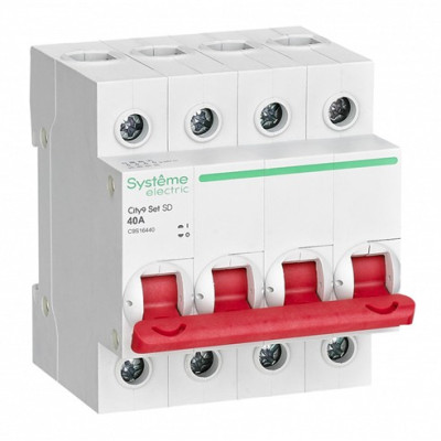 Выключатель нагрузки Systeme Electric 4п 40А 400В City9 Set
