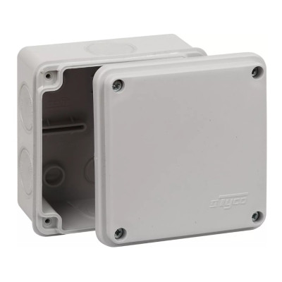 Коробка распределительная Ruvinil ОП 100х100х50мм двухкомпонентная 7 вводов IP65 серый