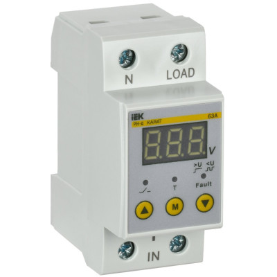Реле напряжения и тока РН-д однофазное 36мм 63А IVR21-1-63 IEK