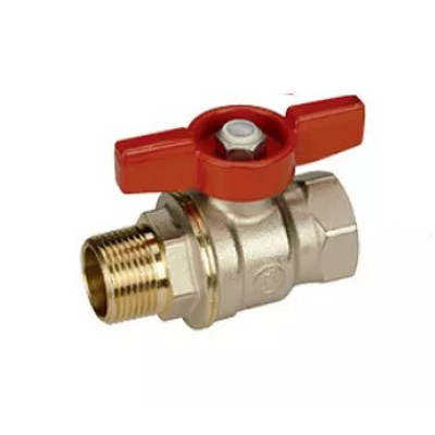 Шаровой латунный кран ВР-ВР полнопроходной, ручка-бабочка, Ду25 Ру 35, Giacomini DADO R951