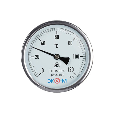 Термометр биметаллический ЭКОМЕРА БТ-1-63, 0-120С, L=60