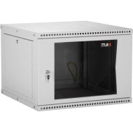 Настенный разборный шкаф TLK 19", 6U, перфорированная дверь, Ш600хВ303хГ450мм, 1 пара монтажных направляющих, серый