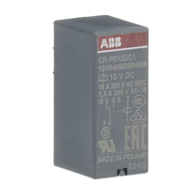 Реле ABB cr-p012dc1 12b dc 1пк (16а) 1svr405600r4000
