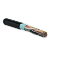 Hyperline FUTP10-C3-S24-OUT-PE-BK (FTP10-C3-SOLID-OUTDOOR) Кабель витая пара, экранированная F/UTP, категория 3, 10 пар (24 AWG), одножильный (solid), экран - фольга, внешний, PE, -40°C - +60°C, черный