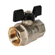 Кран Stout шаровой полнопроходной ВР/ВР ручка бабочка 1