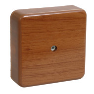 Коробка распаячная КМ для открытой проводки 75х75х20мм дуб IEK UKO10-075-075-020-K24-E