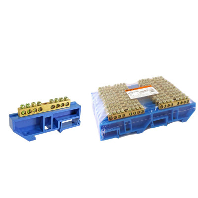 Шина TDM ELECTRIC "N" нулевая с изолятором на DIN-рейку 6x9мм стойка большая 8 групп