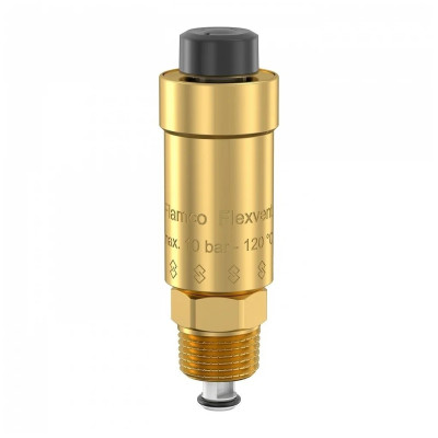 Воздухоотводчик резьб. 1/2", PN10, Flamco Flexvent, латунь, с отсечным клапаном