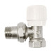 Вентиль ручной угловой Uni-fitt HВ 1/2" с разъёмным соединением, никелированный