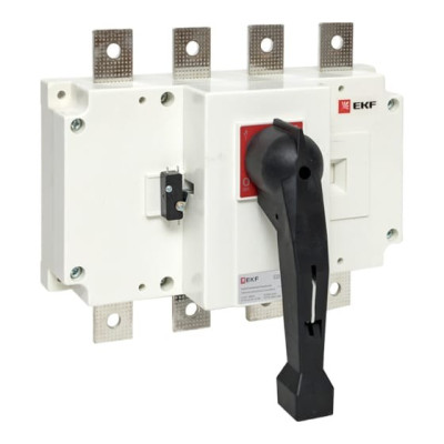 Рубильник-переключатель EKF PowerSwitch 4-полюсный 250А c рукояткой управления для прямой установки