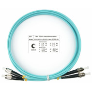 Оптический патч-корд duplex FC-ST 50/125 MM Cabeus FOP-50-FC-ST-1,5m 1.5 метра бирюзовый