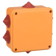 Коробка распаячная огнестойкая ПС 100х100х50мм 6P 4мм2 IP55 6 вводов IEK UKF30-100-100-050-6-4-09