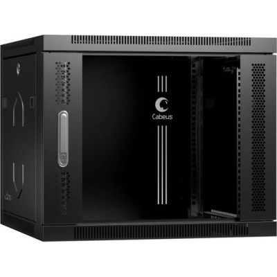 Шкаф телекоммуникационный настенный 19" 9U Cabeus SH-05F-9U60/45-BK