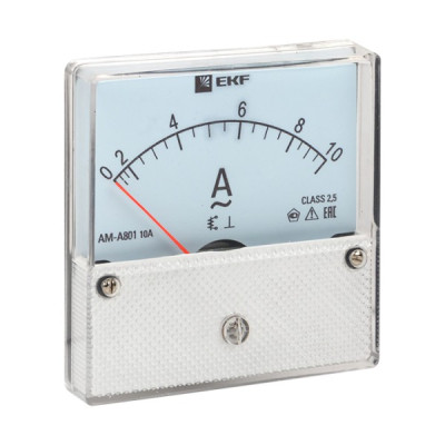 Амперметр EKF AMA-801 аналоговый на панель (80х80) круглый вырез 600А трансф. подкл. PROxima