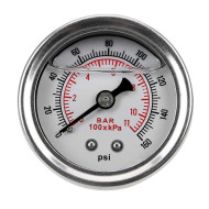 Манометр торцевой (аксиальный, нерж), маслонап. Vodotok KF-112