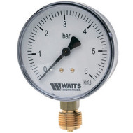 Манометр (0-10бар.) "Watts" F+R200 Ф63мм. 1/4"НР