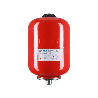 Бак расширительный Belamos RW для отопления 8л, красный верт. d 3/4", 8 bar