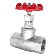 Клапан запорный DN.ru VSO3131P-1W-T-S Ду40 Ру14 двухходовой резьбовой, корпус - нержавеющая сталь 304, внутренняя/внутренняя резьба, управление штурвал