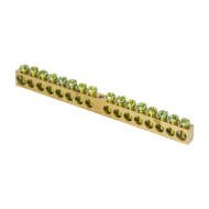 Шина EKF PROxima PEN "ноль-земля" (8х12мм) 16 отверстий латунь крепеж по центру