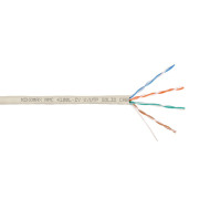 Кабель NIKOMAX U/UTP 4 пары, Кат.5e (Класс D), тест по ISO/IEC, 100МГц, одножильный, BC (чистая медь), 24AWG (0,51мм), полимерный материал нг(А)-LSLTx, внутренний, светло-серый, 305м
