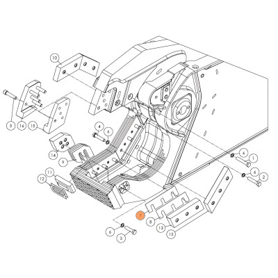 Проставка (пластина регулировочная) SH310-54 на гидроножницы Delta SH310R (аналог)