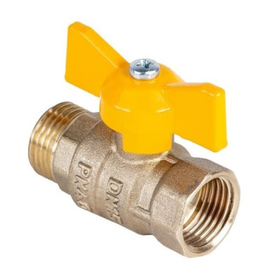 Кран шар Dist лат газ Стандарт Ду15 Ру40 м/р полн баб 421Б