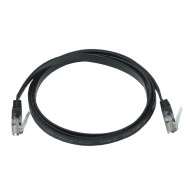 Коммутационный шнур ITK плоский категория 6 UTP 1м черный