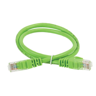 Коммутационный шнур (патч-корд), ITK кат.6 UTP, LSZH, 1м, зеленый