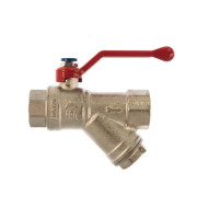 Кран шаровой 3/4" ВР-ВР с фильтром, ручка-рычаг, IVANCI- Superior