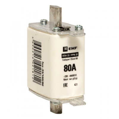 Вставка плавкая EKF PROxima ППН-33 160/80А габарит 00