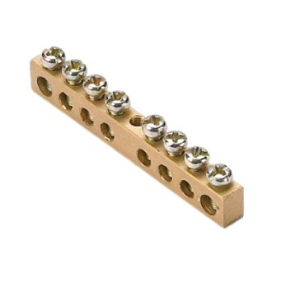 Шина нулевая Dekraft 6х9 (8групп/центр) ШН-101