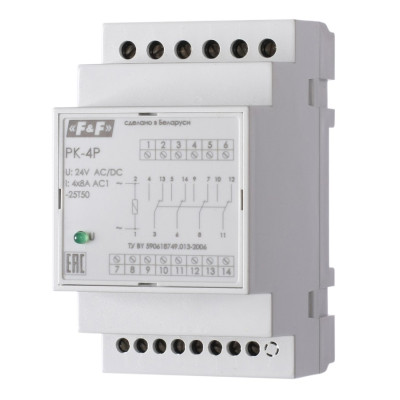 Реле электромагнитное F&F PK-4P 24