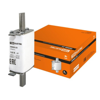 Плавкая вставка предохранителя TDM ППНН-33 габ.0, 125А